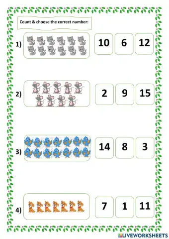 Count and choose numbers