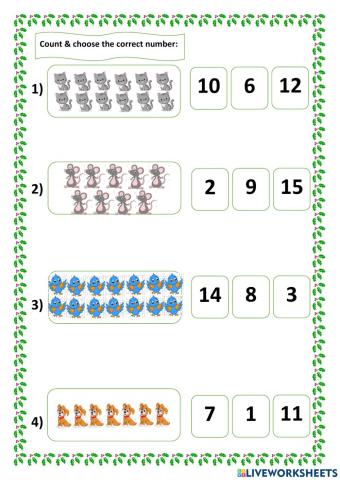 Count and choose numbers