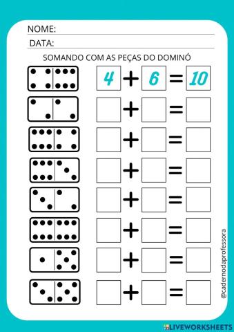Somando com dominó