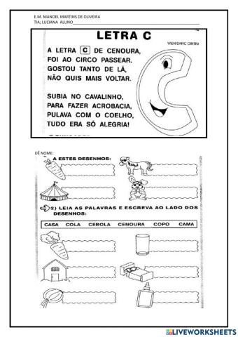 Atividades de português silabas