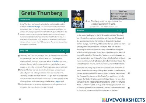 Greta Thunberg's biography
