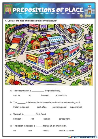 Prepositions of place