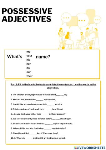 Possessive Adjectives