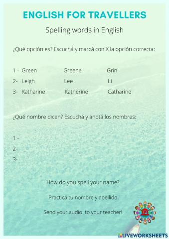 Spelling names and surnames