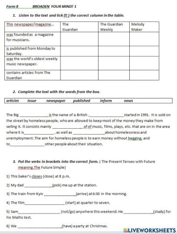 Broaden your mind! 1-2