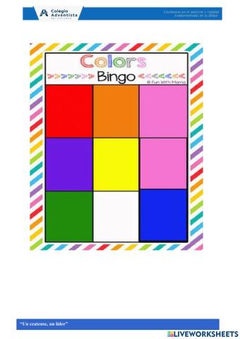 Bingo de colores