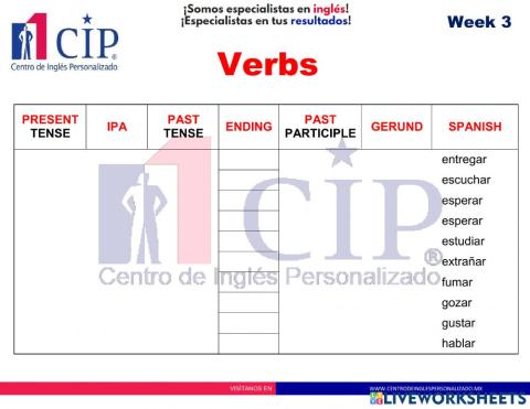 Verbs week 3