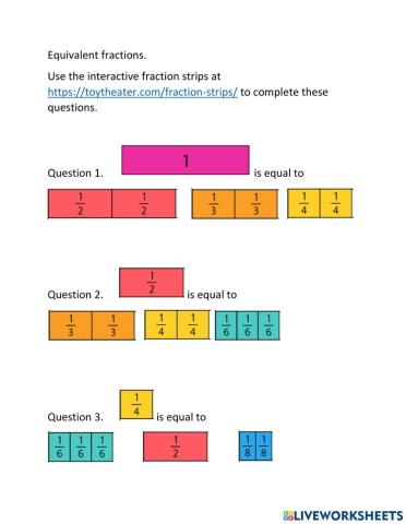 Equivalent fractions