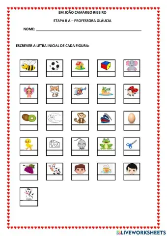 Escrever a Letra Inicial