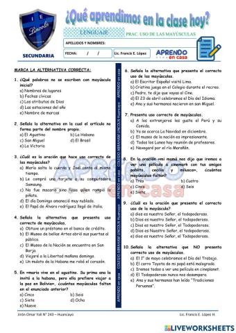 Pract. uso de las mayuscula