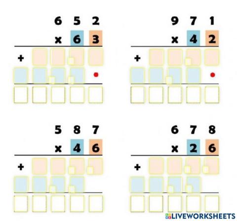 Multiplicaciones por dos cifras