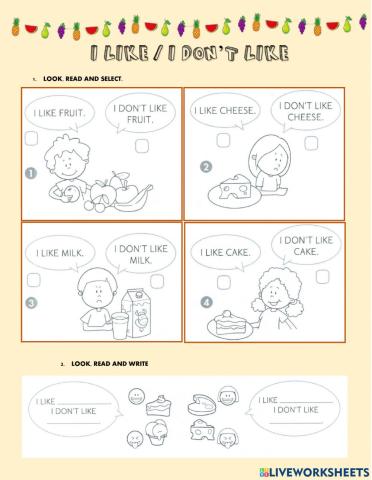 I like - i don't like