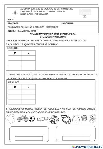 Situações problemas