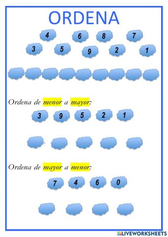 Ordenar números