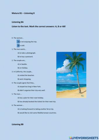 Matura B1 - Listening 8