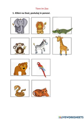 Tiere im Zoo2 - 3. razred