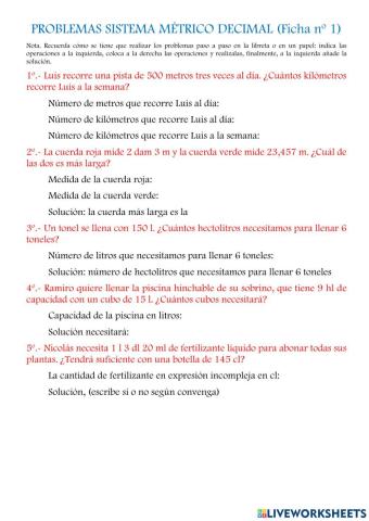 Problemas de medidas 1