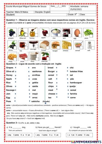 Countable and uncountable nouns