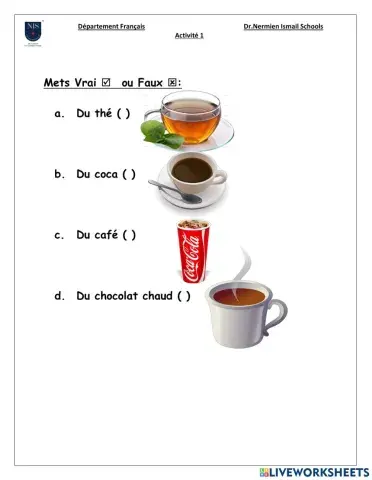 Les boissons-activité 1