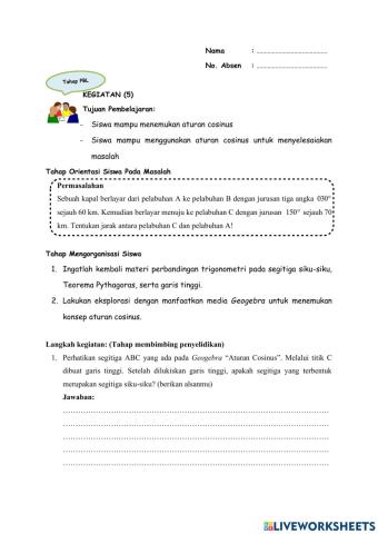 Aturan sinus dan kosinus