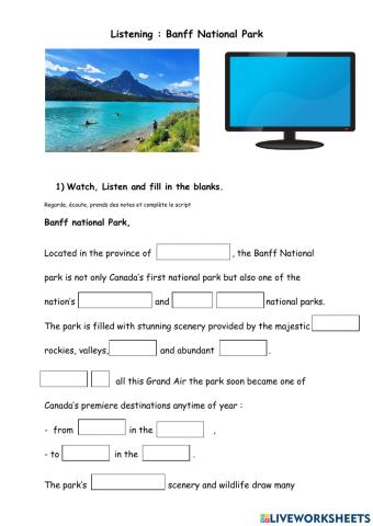 Listening BANFF NATIONAL PARK (Canada)