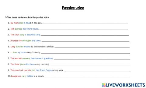 Passive Voice Present and Past