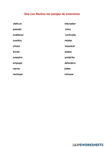 Los sinónimos 5