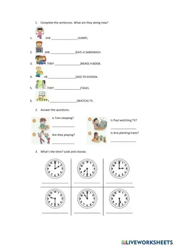 Present continuous and Time