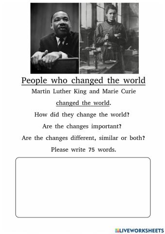 Martin Luther King & Marie Curie