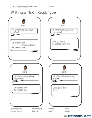 CLB 1 Writing a TEXT