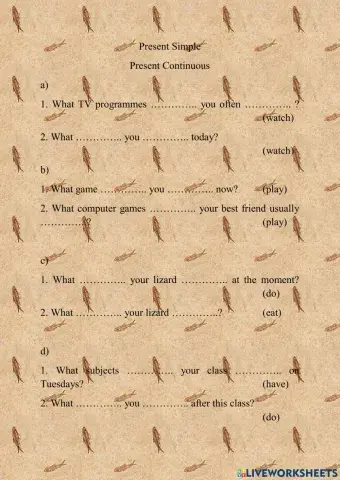 Present simple vs present continuous