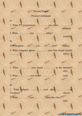 Present simple vs present continuous