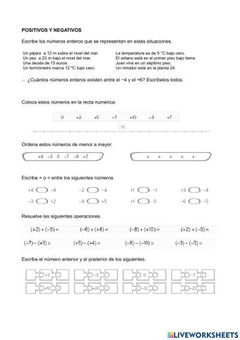 Repaso de positivos y negativos 6