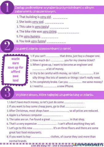 Klasa 7 Unit 6 Vocabulary