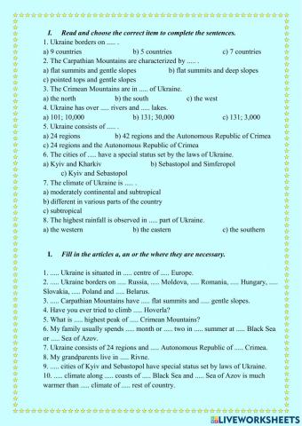 At the map of Ukraine