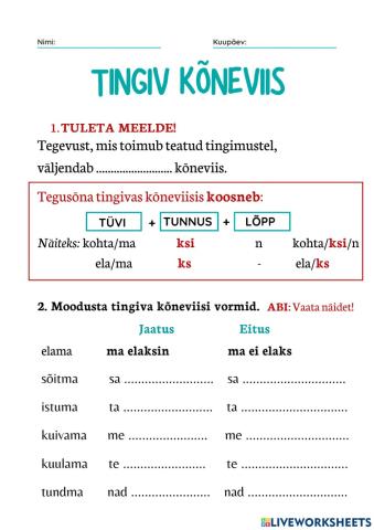 Tingiv kõneviis