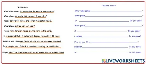 Changing to the passive