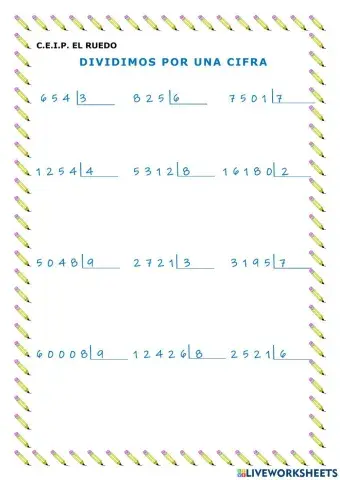 Divisiones por una cifra