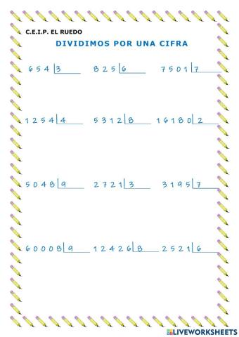 Divisiones por una cifra