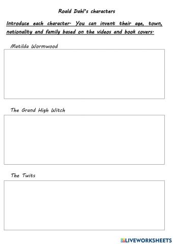 Roald Dahl's characters