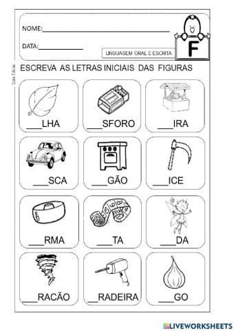 Atividade de língua portuguesa