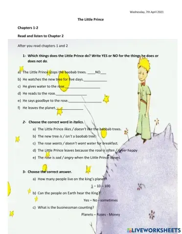 The Little Prince-ch 2