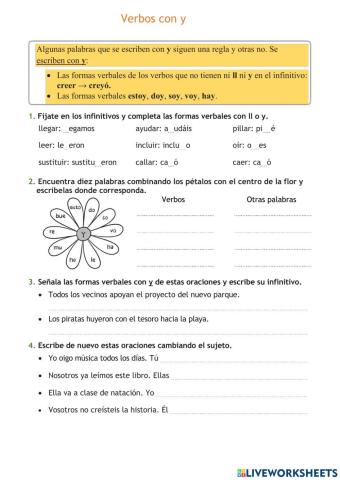 Verbos con Y