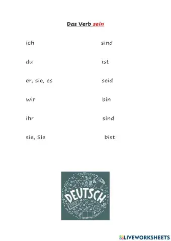 Das Verb sein