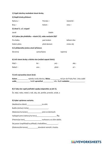 Neohebné slovní druhy