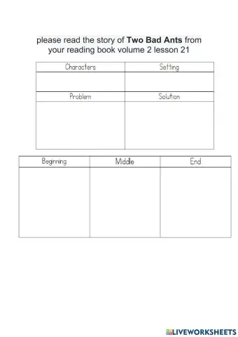 Reading story structure