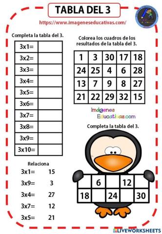 Tabla de 3