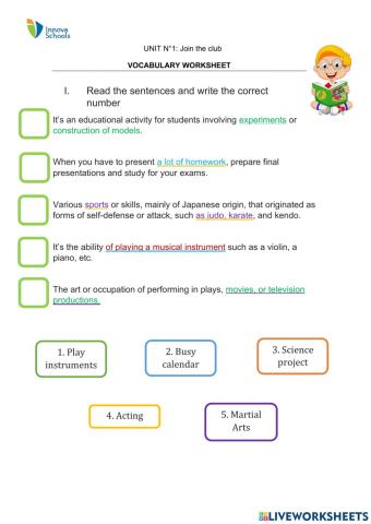 MY INTERESTS IN THE SCHOOL