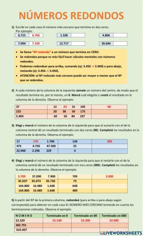 Números redondos 