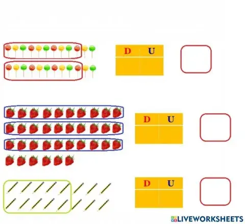 ¿Cuántas decenas y unidades hay?